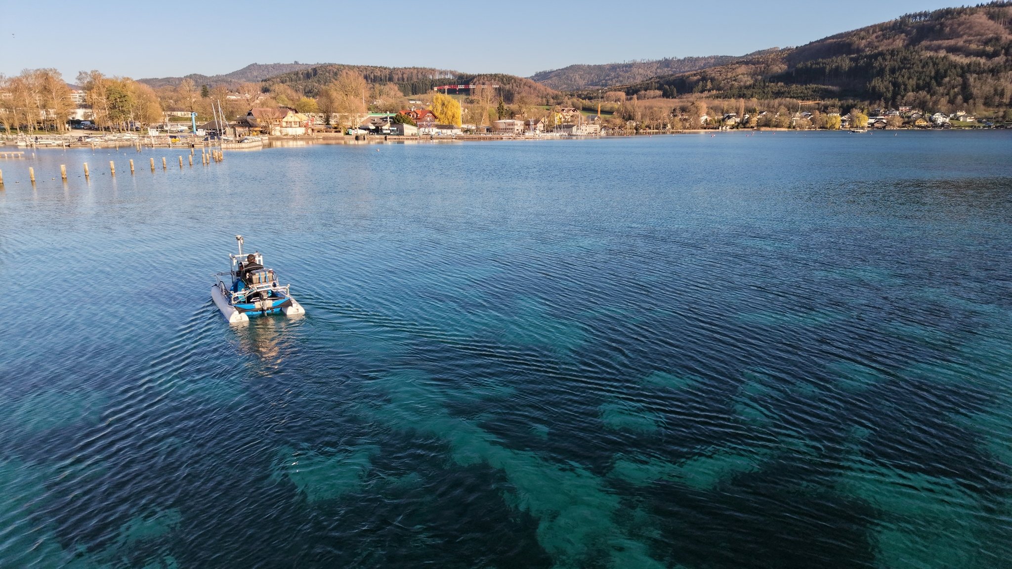 Attersee Sonarprospektion - von schräg oben